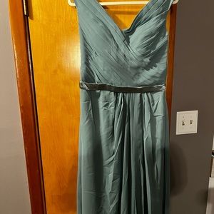 NWT Blue green lace up the back bridesmaid dress